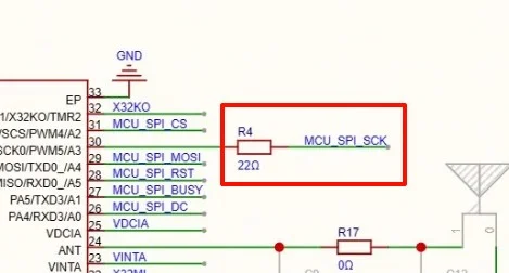 SPI_SCK串联22R