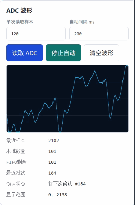 ADC 波形自动读取运行效果