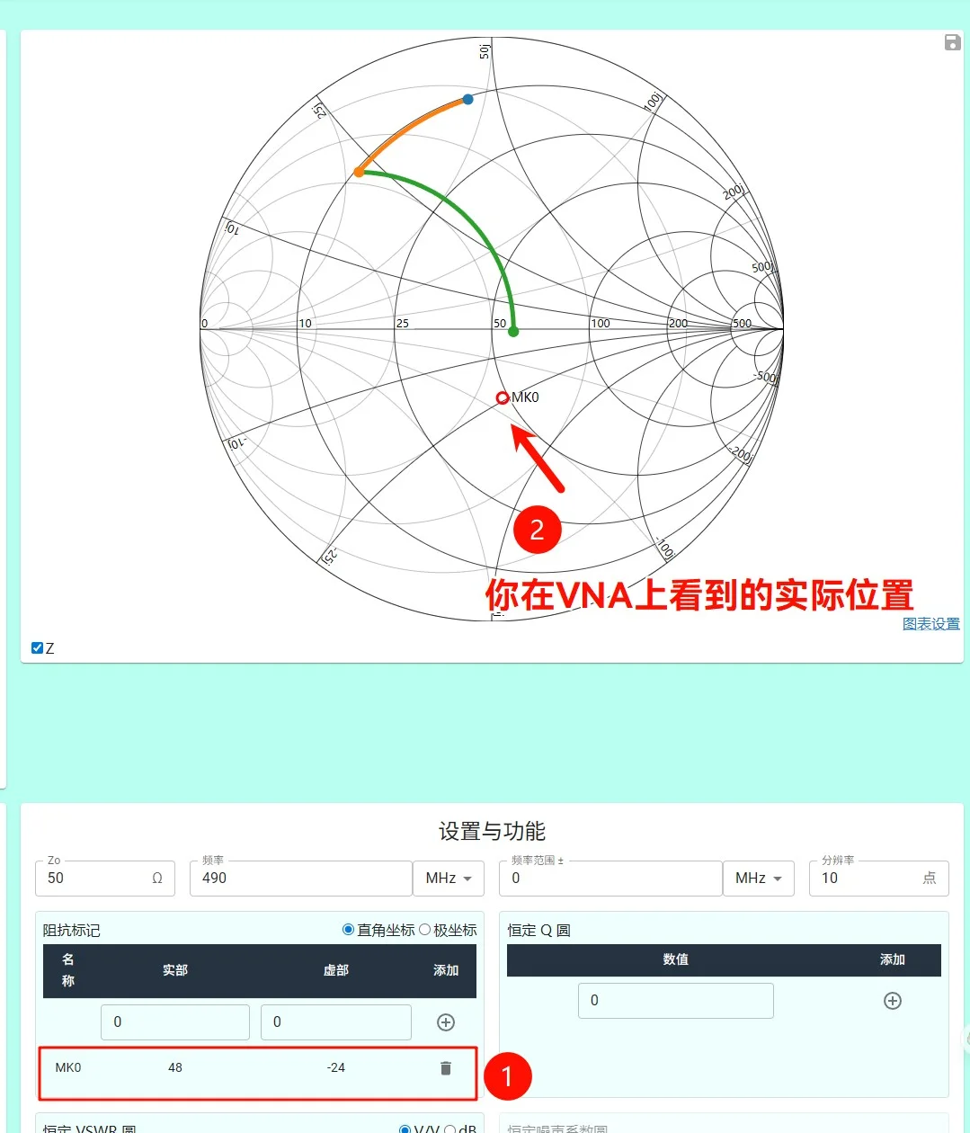 将焊接两个匹配元件后的实测阻抗添加为MK0标记